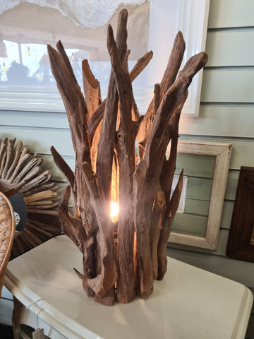 Teak Table Lamp