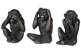 Set of 3 'No Evil' monkeys