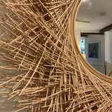 Round Woven Rattan Wall Mirror
