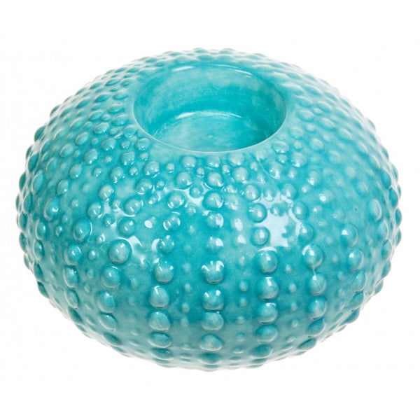 Three Dimensional Turquoise Sea Urchin Tealight Holder