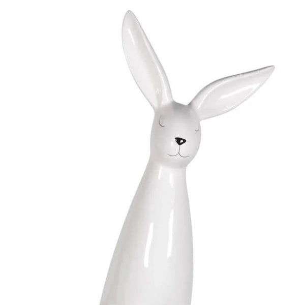 White Ceramic Rabbit Ornaments – Decorative Bunny Figures