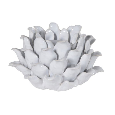 White artichoke t-light holder