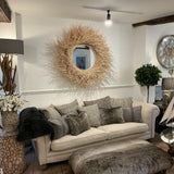 Round Woven Rattan Wall Mirror
