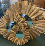 Teak Driftwood Mirror