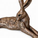 Cold Cast Bronze Lying Hare