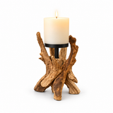 Teak Candle Holder