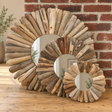Teak Driftwood Mirror