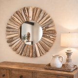 Teak Driftwood Mirror