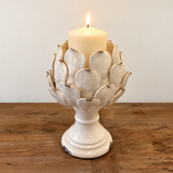 Distressed Flower Candleholder