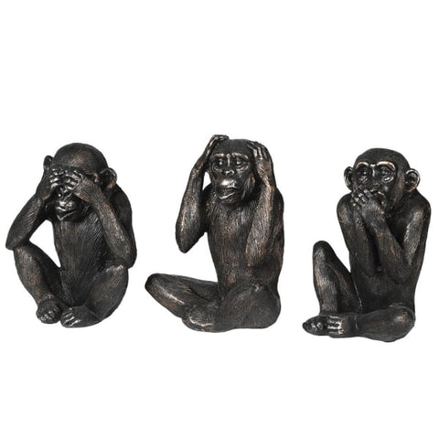 Set of 3 'No Evil' monkeys