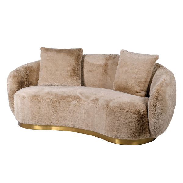Designer Curved Sofa Teddy Bear