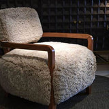 Designer Taupe Armchair – Cosy, Luxe Statement Chair