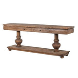 Reclaimed Elm Console Table — Rustic Natural Wood Focal Piece