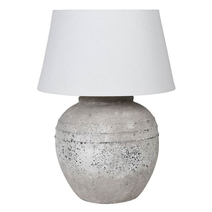 Aged Grey Stone Table Lamp – Elegant 610 mm Accent Lighting