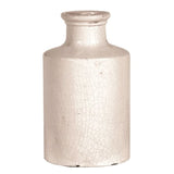 Distressed Crackle Glazed Ceramic Vase