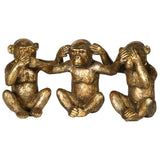 Small Gold No Evil Monkeys