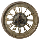 Large Brushed Silver/Grey Cog Clock