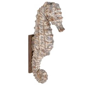 Large wall hanging seahorse in a rustic finish
